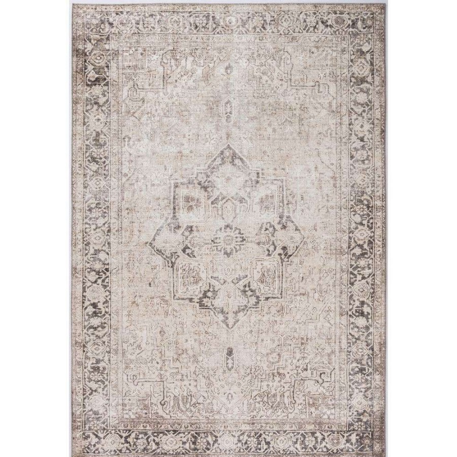 Rugs * | Paloma Cream 6 Ft. X 9 Ft. Oriental Polyester Area Rug By Abani