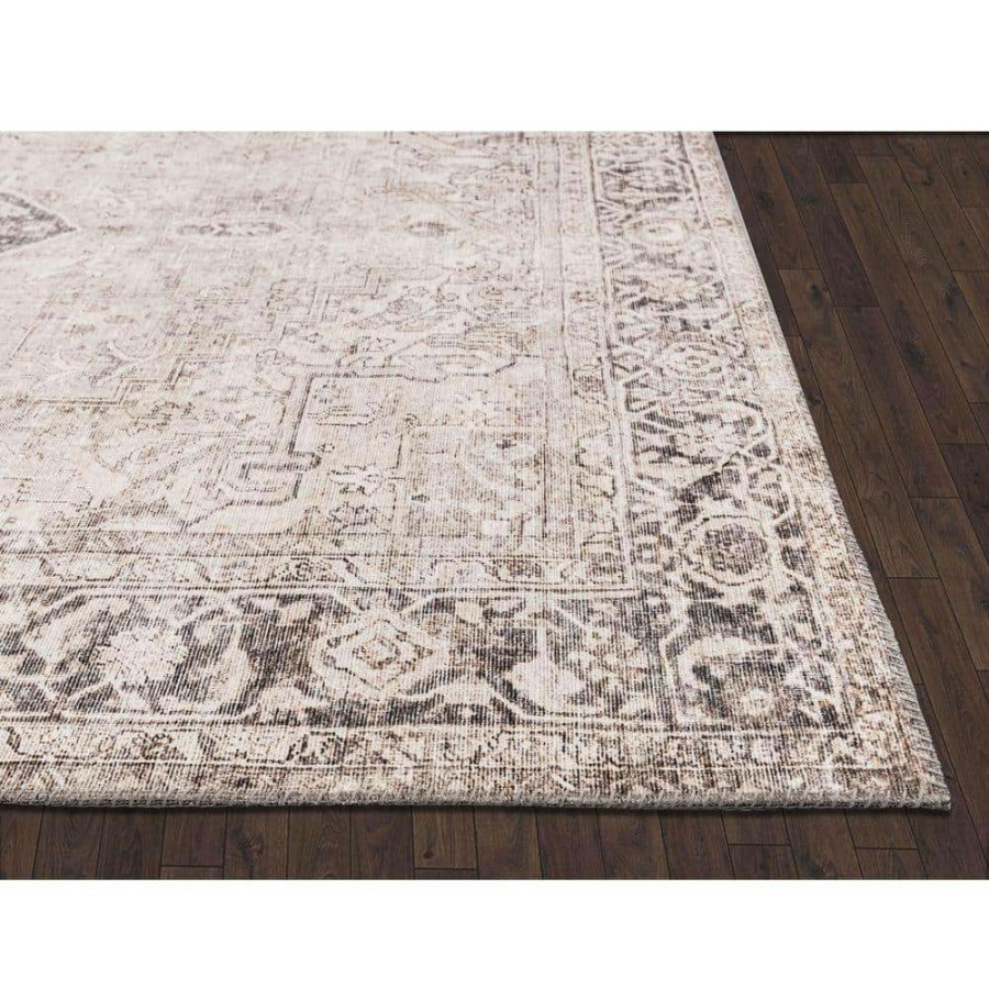 Rugs * | Paloma Cream 6 Ft. X 9 Ft. Oriental Polyester Area Rug By Abani