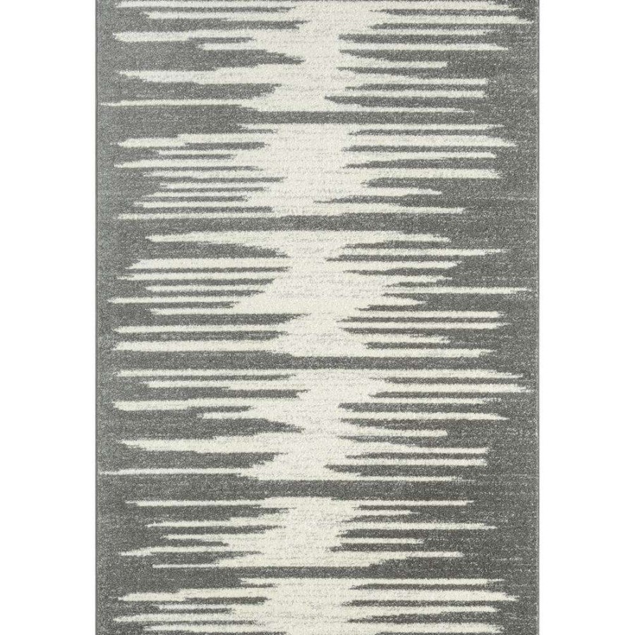 Rugs * | Casa Grey 4 Ft. X 6 Ft. Geometric Polypropylene Area Rug By Abani