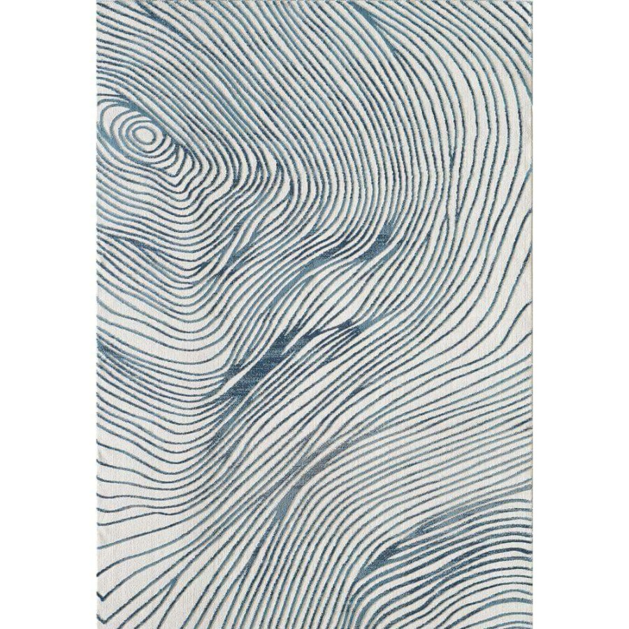 Rugs * | Vista Blue 7.9 Ft. X 10.2 Ft. Abstract Polyester Area Rug By Abani