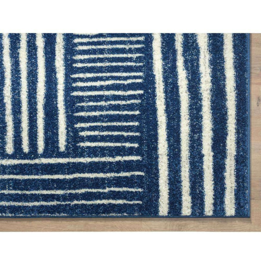 Rugs * | Casa Blue 7.9 Ft. X 10.2 Ft. Geometric Polypropylene Area Rug By Abani