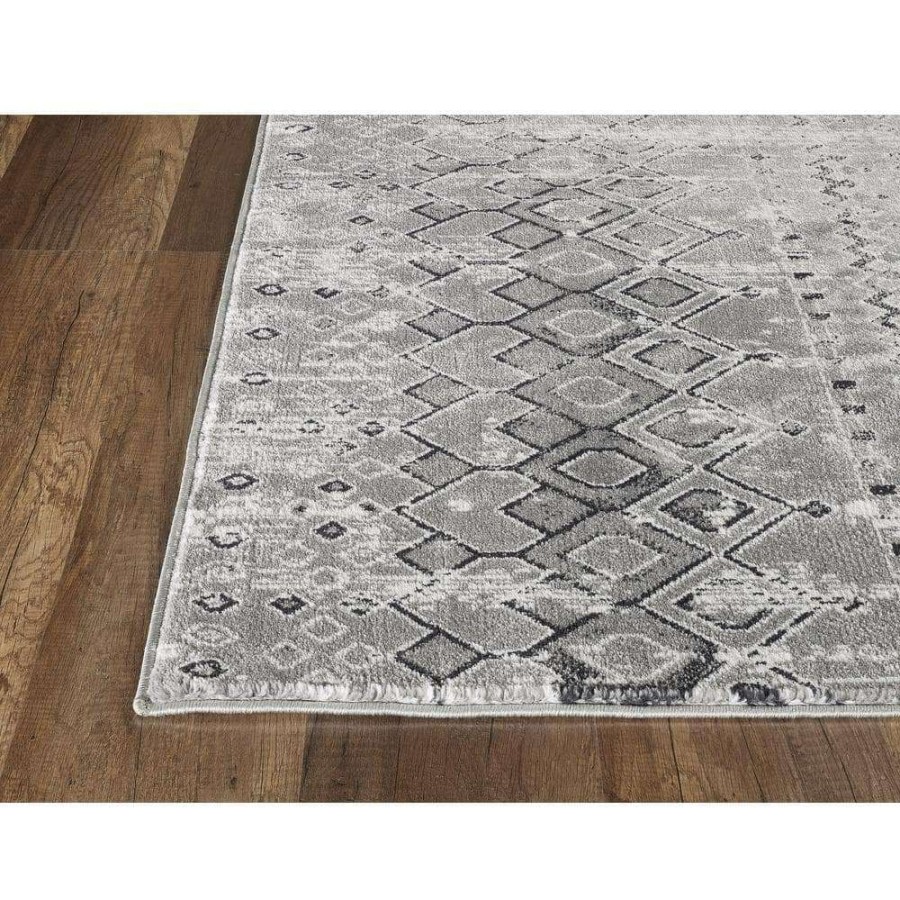 Rugs * | Urbana Grey 7.9 Ft. X 10.2 Ft. Distressed Polypropylene Area Rug By Abani