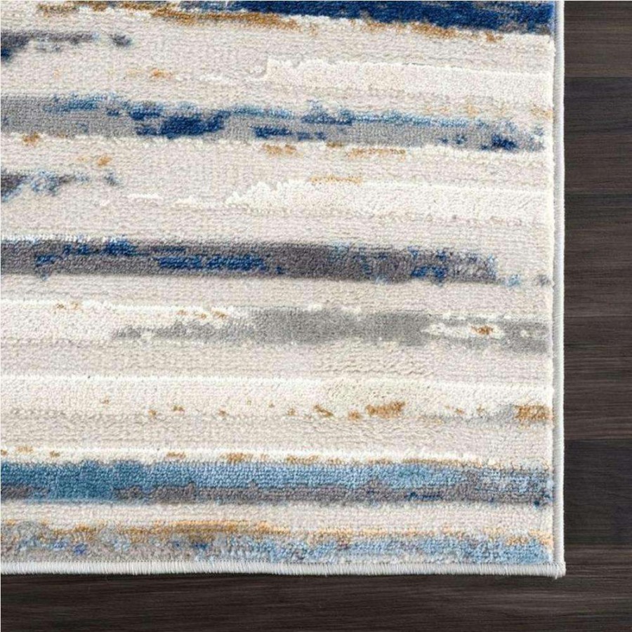 Rugs * | Dune Grey 5.3 Ft. X 7.6 Ft. Striped Polypropylene Area Rug By Abani