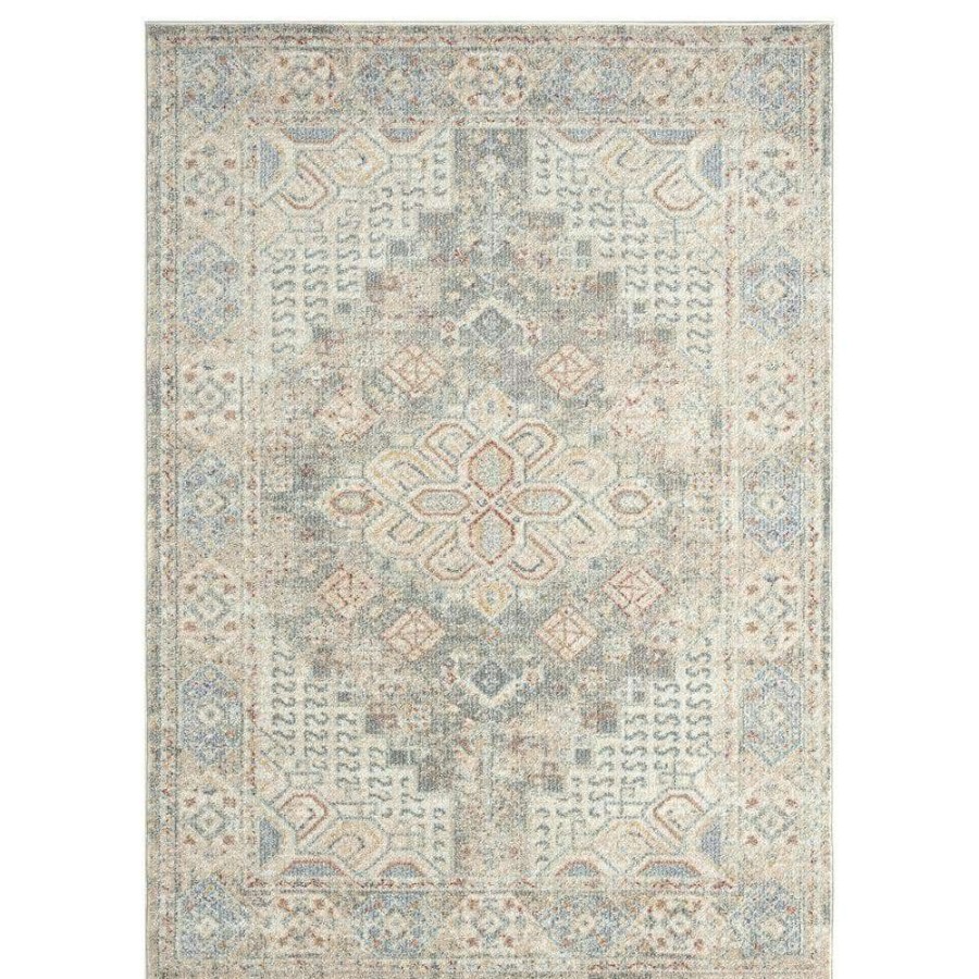 Rugs * | Milas Cream 5 Ft. 3 Ft. X 7 Ft. 6 In. Oriental Polypropylene Area Rug By Abani