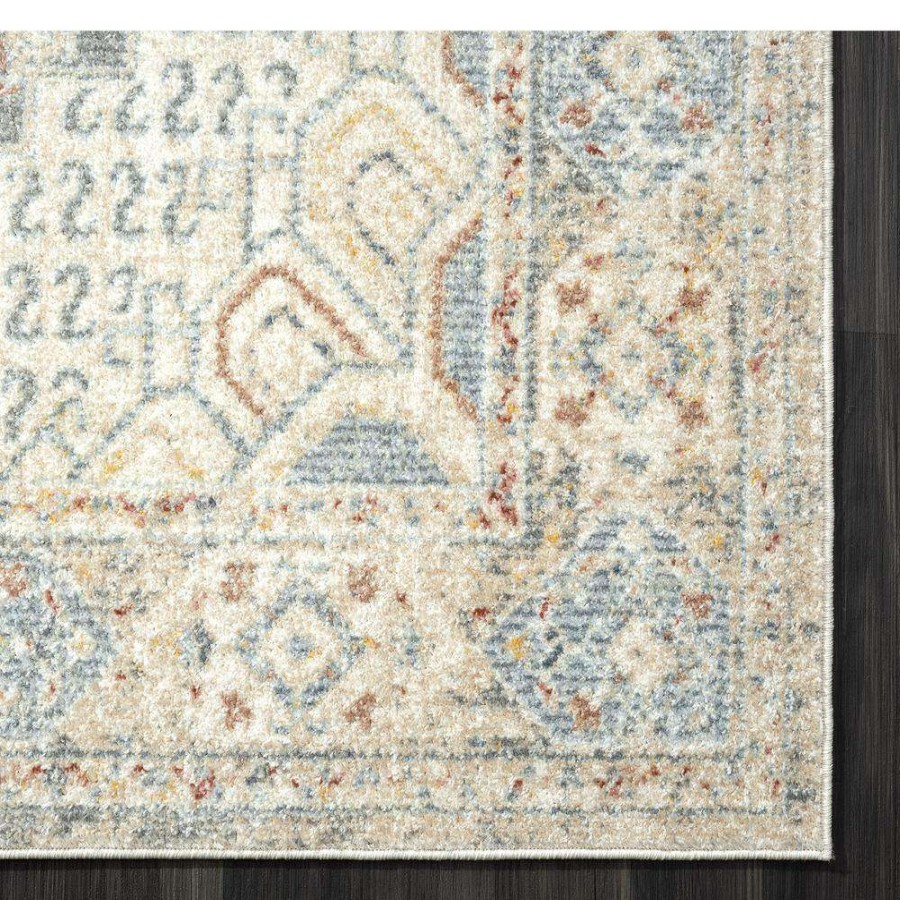 Rugs * | Milas Cream 5 Ft. 3 Ft. X 7 Ft. 6 In. Oriental Polypropylene Area Rug By Abani