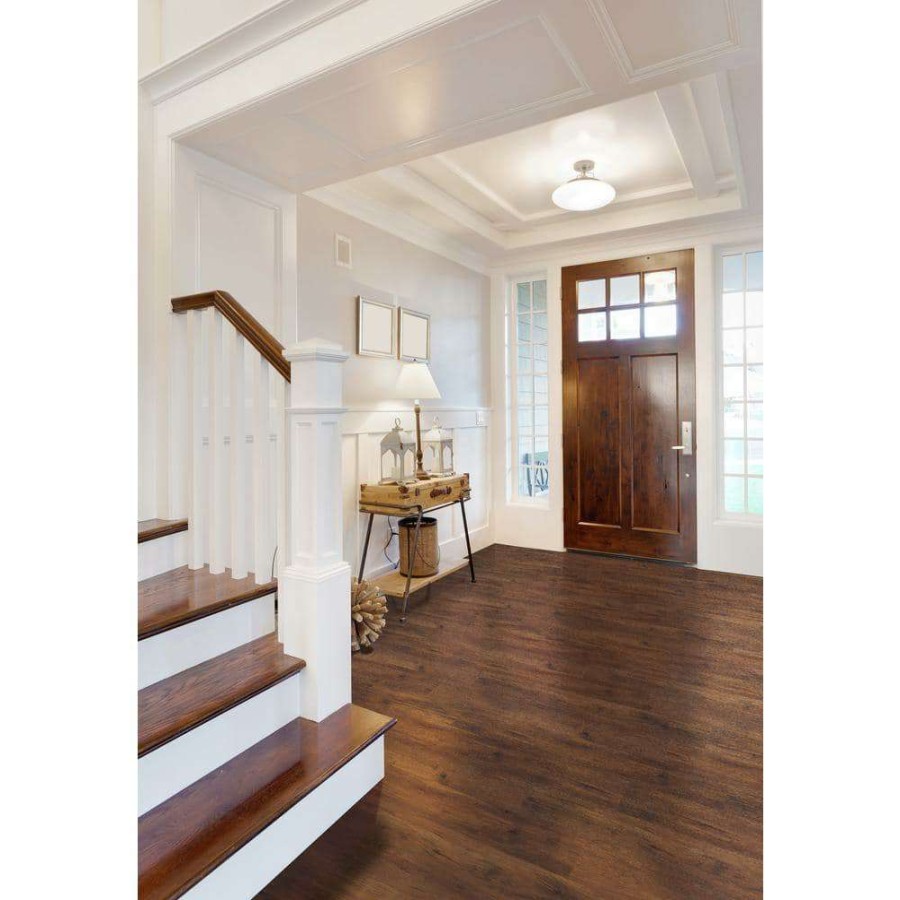 Vinyl Flooring * | Antique Mahogany 3/4 In. T X 2.75 In. W X 94 In. L Stair Nose Vinyl Molding By A&A Surfaces