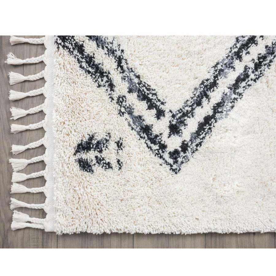 Rugs * | Willow Ivory 6 Ft. X 9 Ft. Shag Polypropylene Area Rug By Abani