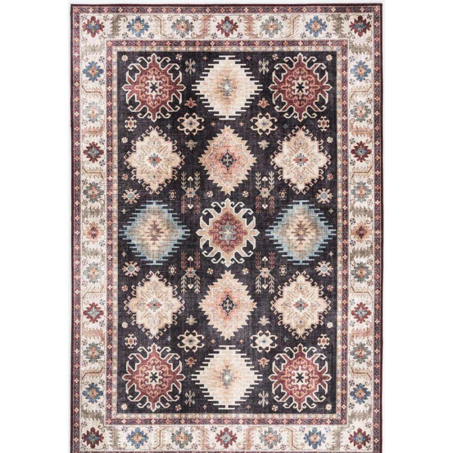 Rugs * | Paloma Navy 2 Ft. X 10 Ft. Oriental Polyester Area Rug By Abani