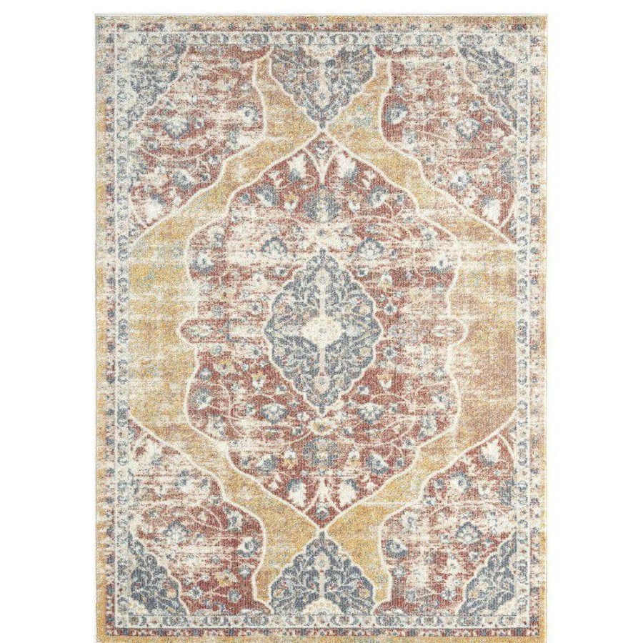 Rugs * | Milas Beige 6 Ft. X 9 Ft. Oriental Polypropylene Area Rug By Abani