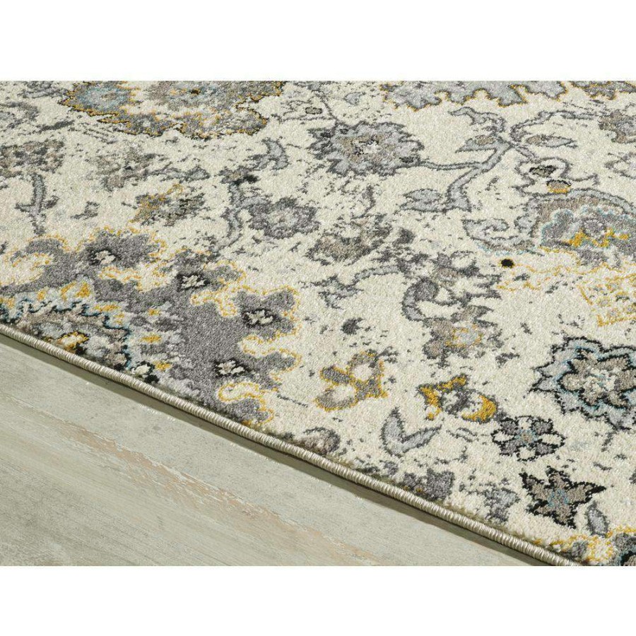 Rugs * | Lennox Ivory 5.3 Ft. X 7.6 Ft. Abstract Polypropylene Area Rug By Abani