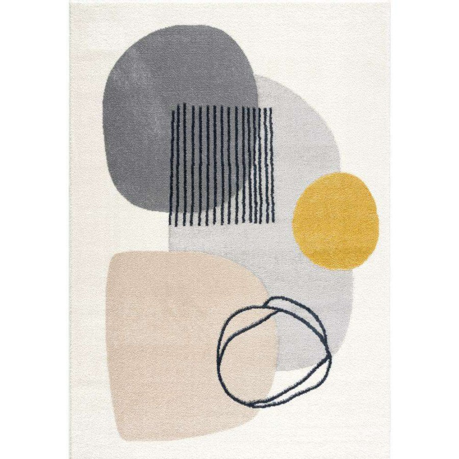 Rugs * | Abani Rugs Deco Dec130A Cream 7 Ft. 9 In. X 10 Ft. 2 In. Minimalist Geometric Area Rug