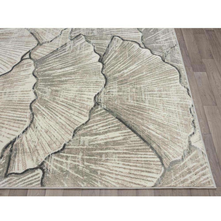 Rugs * | Porto Beige 3 Ft. X 5 Ft. Abstract Polypropylene Area Rug By Abani