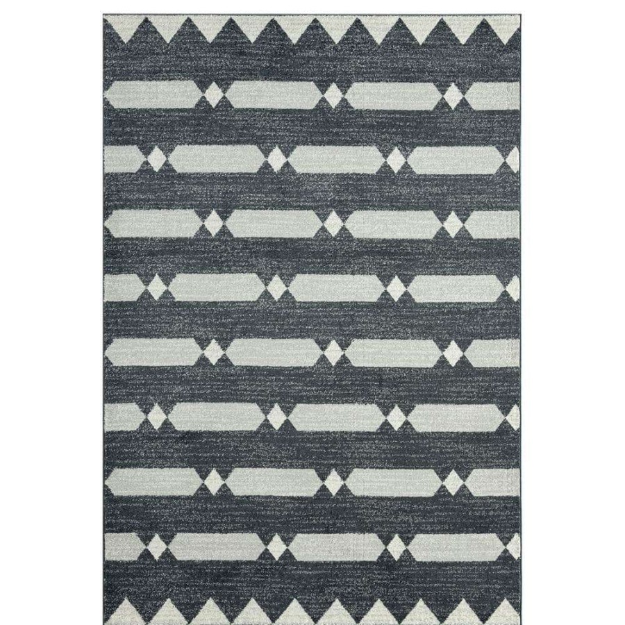 Rugs * | Tulum Grey 5.3 Ft. X 7.6 Ft. Abstract Polypropylene Area Rug By Abani