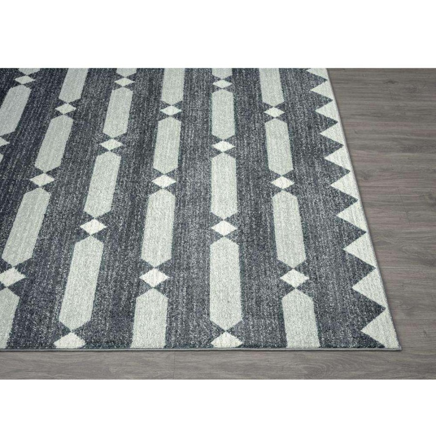 Rugs * | Tulum Grey 5.3 Ft. X 7.6 Ft. Abstract Polypropylene Area Rug By Abani