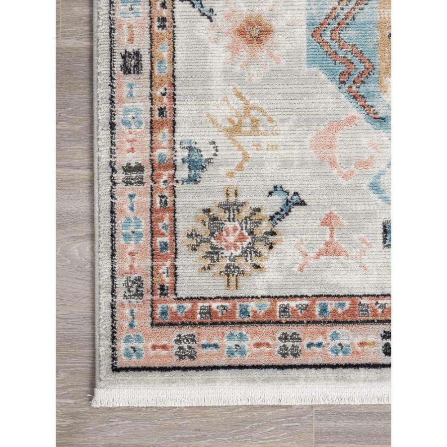 Rugs * | Azure Beige 5 Ft. 3 In. X 7 Ft. 6 In. Oriental Polyester Area Rug By Abani