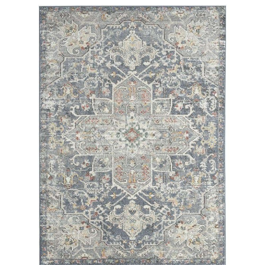 Rugs * | Milas Blue 6 Ft. X 9 Ft. Oriental Polypropylene Area Rug By Abani