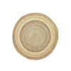 Rugs * | Jute White 6 Ft. Round Abstract Jute Area Rug By Abani