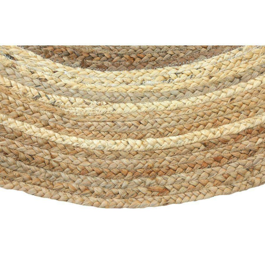 Rugs * | Jute White 6 Ft. Round Abstract Jute Area Rug By Abani