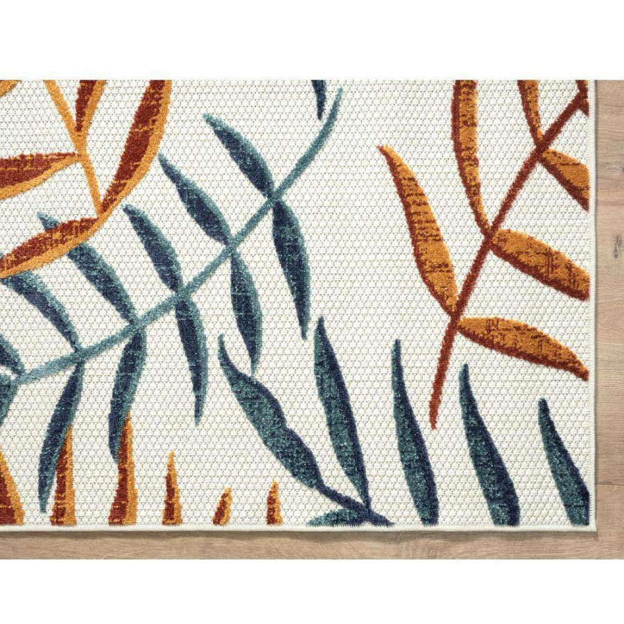 Rugs * | Hampton Beige 5.3 Ft. X 7.6 Ft. Floral Polypropylene Area Rug By Abani