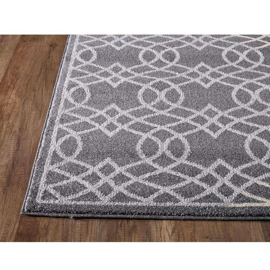 Rugs * | Quartz Grey 6 Ft. X 9 Ft. Abstract Polypropylene Area Rug By Abani