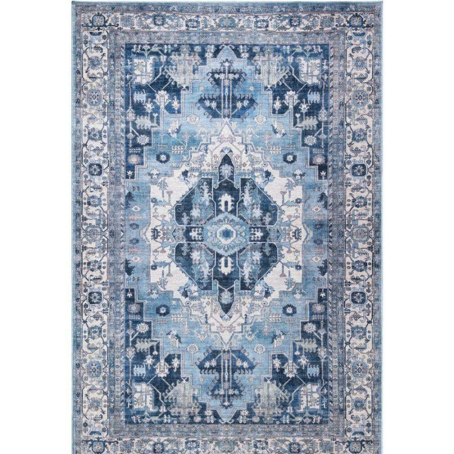 Rugs * | Abani Rugs Molana Mol130A Blue 5 Ft. 3 In. X 7 Ft. 6 In. Medallion Area Rug