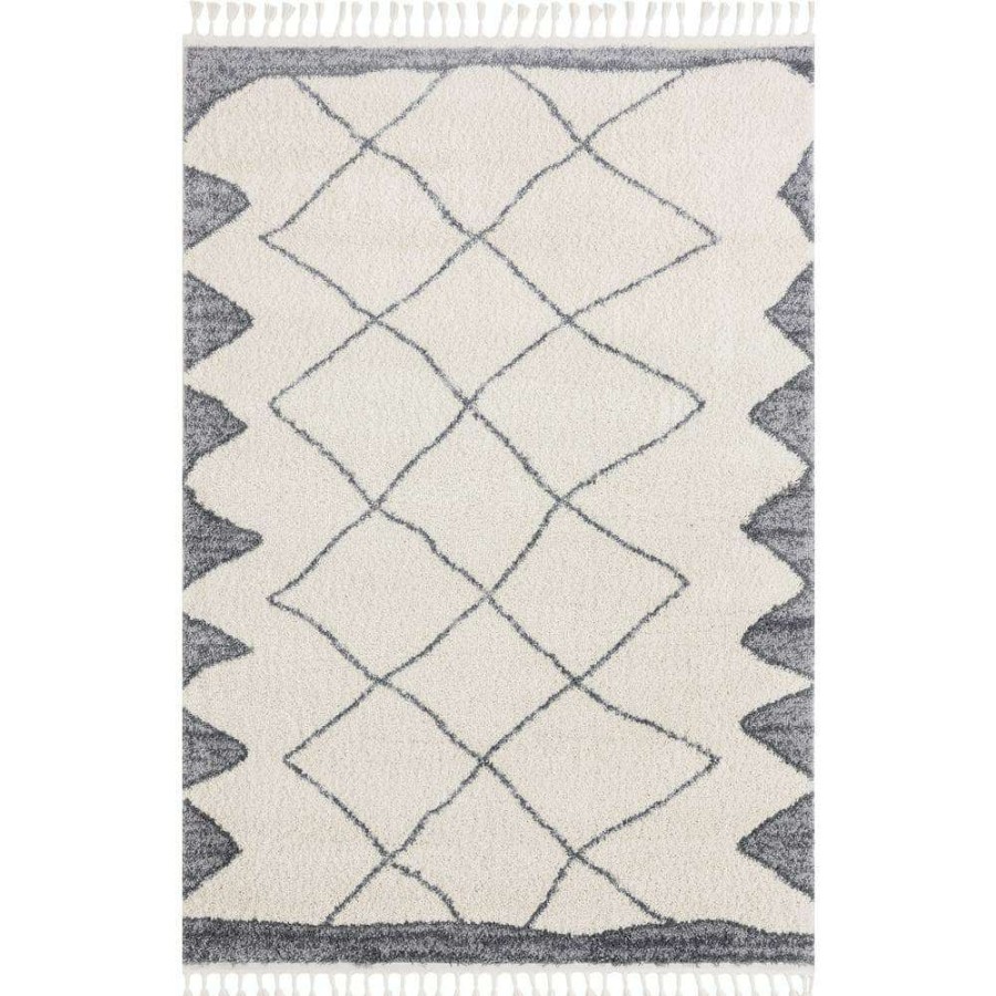 Rugs * | Willow Ivory 7 Ft. 9 In. X 10 Ft. 2 In. Shag Polypropylene Area Rug By Abani