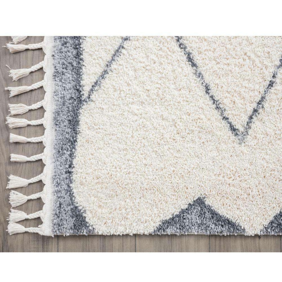 Rugs * | Willow Ivory 7 Ft. 9 In. X 10 Ft. 2 In. Shag Polypropylene Area Rug By Abani