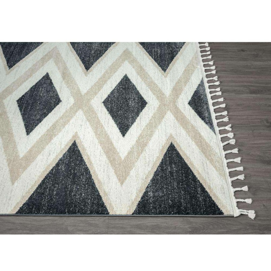 Rugs * | Tulum Grey 5.3 Ft. X 7.6 Ft. Abstract Polypropylene Area Rug By Abani