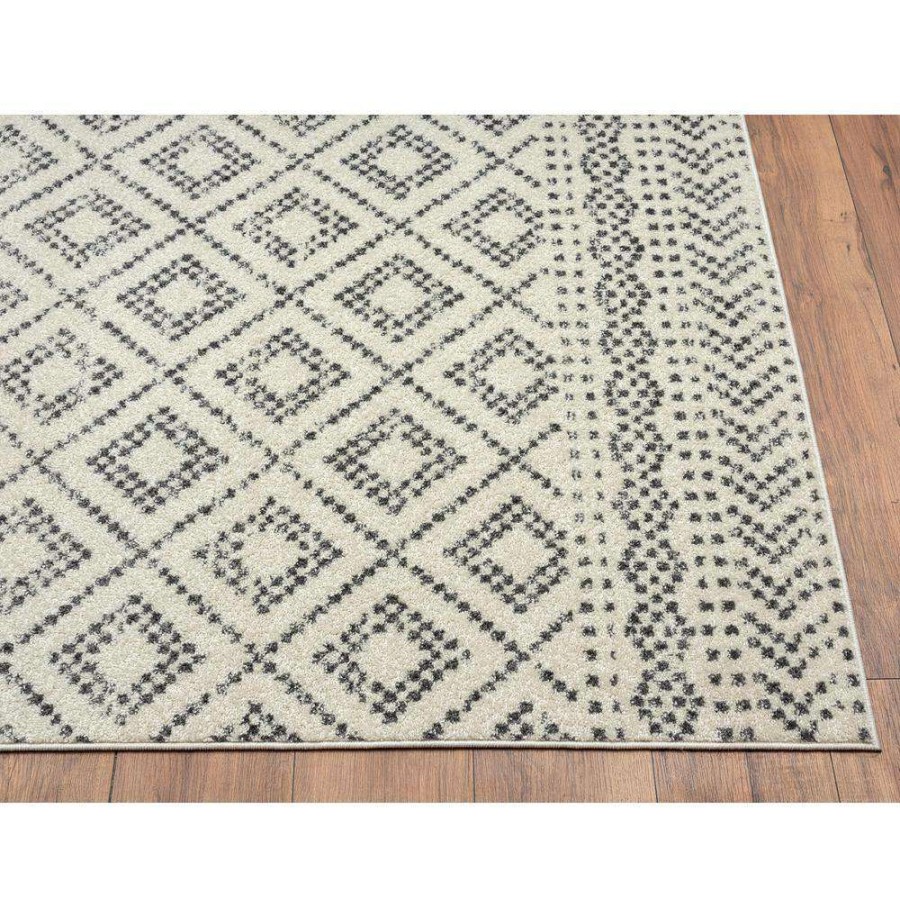 Rugs * | Casa Ivory 7 Ft. 9 In. X 10 Ft. 2 In. Geometric Polypropylene Area Rug By Abani