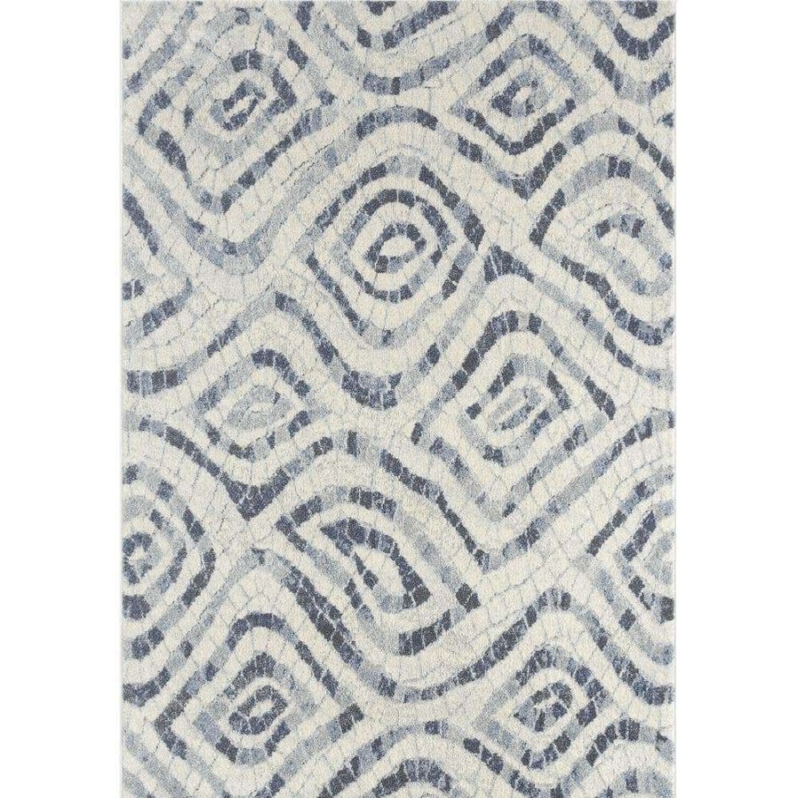 Rugs * | Cruz Cream 4 Ft. X 6 Ft. Geometric Polypropylene Area Rug By Abani