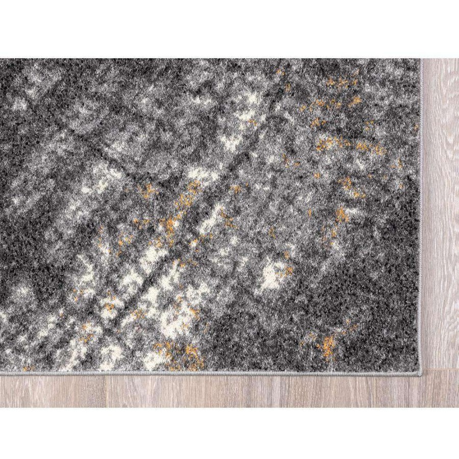 Rugs * | Laguna Grey 4 Ft. X 6 Ft. Abstract Polypropylene Area Rug By Abani