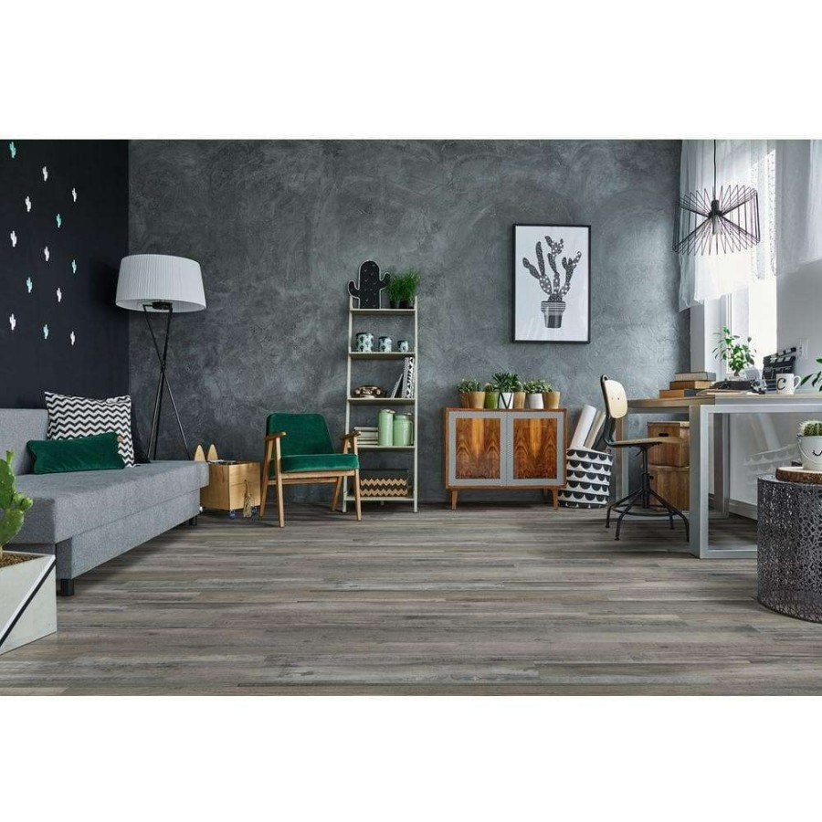 Vinyl Flooring * | Woodlett Outerbanks Gray 6 In. W X 48 In. Glue-Down Luxury Vinyl Plank Flooring (72 Cases/2592 Sq. Ft./Pallet) By A&A Surfaces