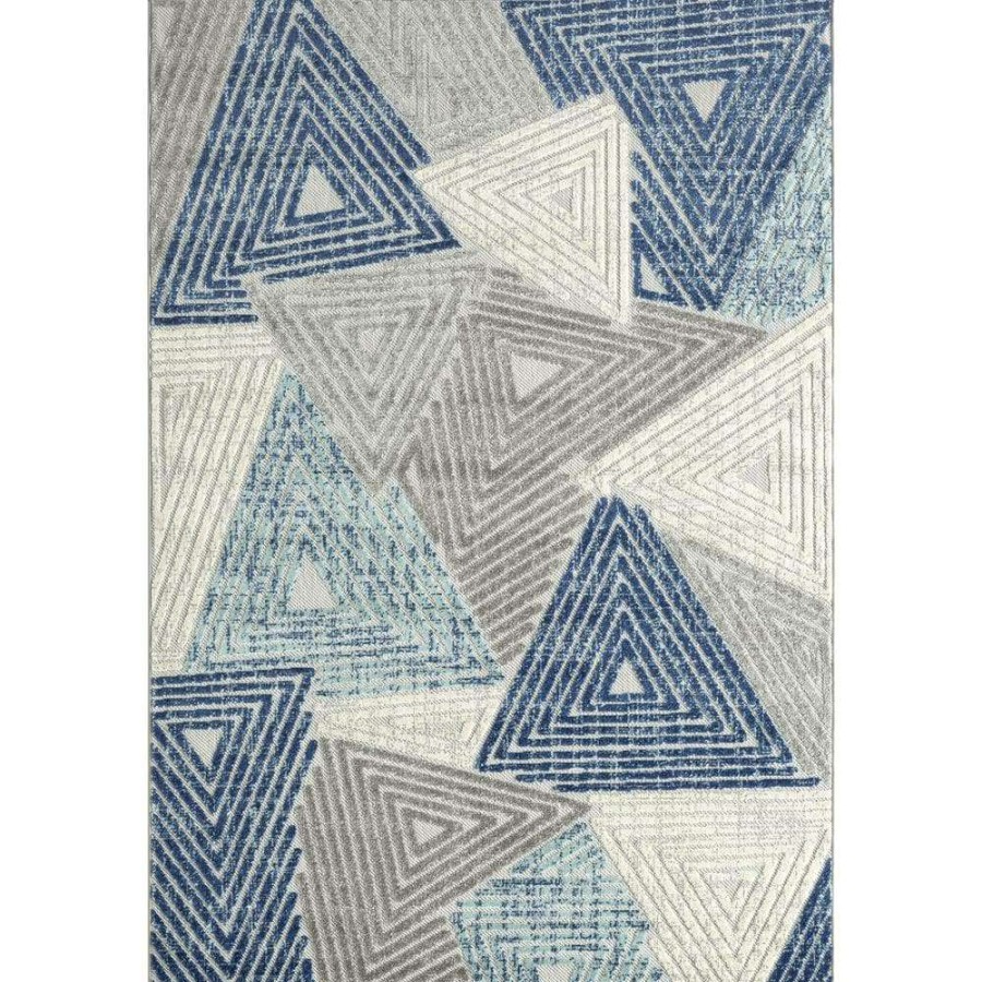 Rugs * | Hampton Grey 6 Ft. X 9 Ft. Geometric Polypropylene Area Rug By Abani