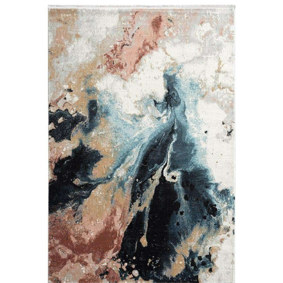 Rugs * | Azure Multi 5 Ft. 3 In. X 7 Ft. 6 In. Abstract Polyester Area Rug By Abani