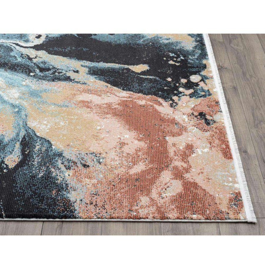 Rugs * | Azure Multi 5 Ft. 3 In. X 7 Ft. 6 In. Abstract Polyester Area Rug By Abani