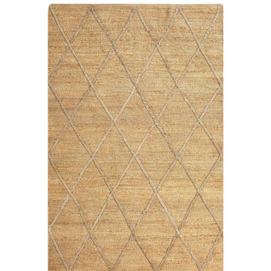 Rugs * | Jute Natural 5.3 Ft. X 7.6 Ft. Abstract Jute Area Rug By Abani