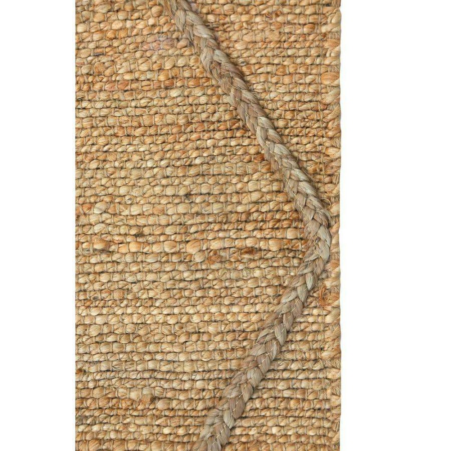 Rugs * | Jute Natural 5.3 Ft. X 7.6 Ft. Abstract Jute Area Rug By Abani