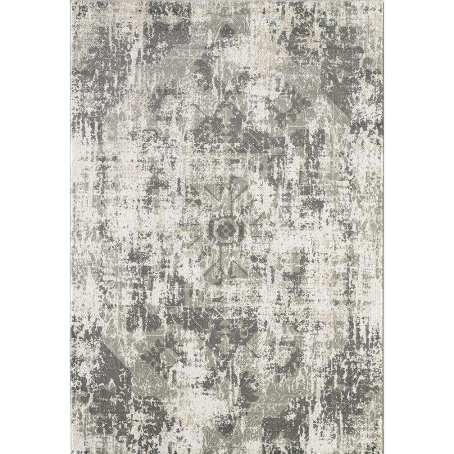 Rugs * | Urbana Grey 3 Ft. X 5 Ft. Distressed Polypropylene Area Rug By Abani