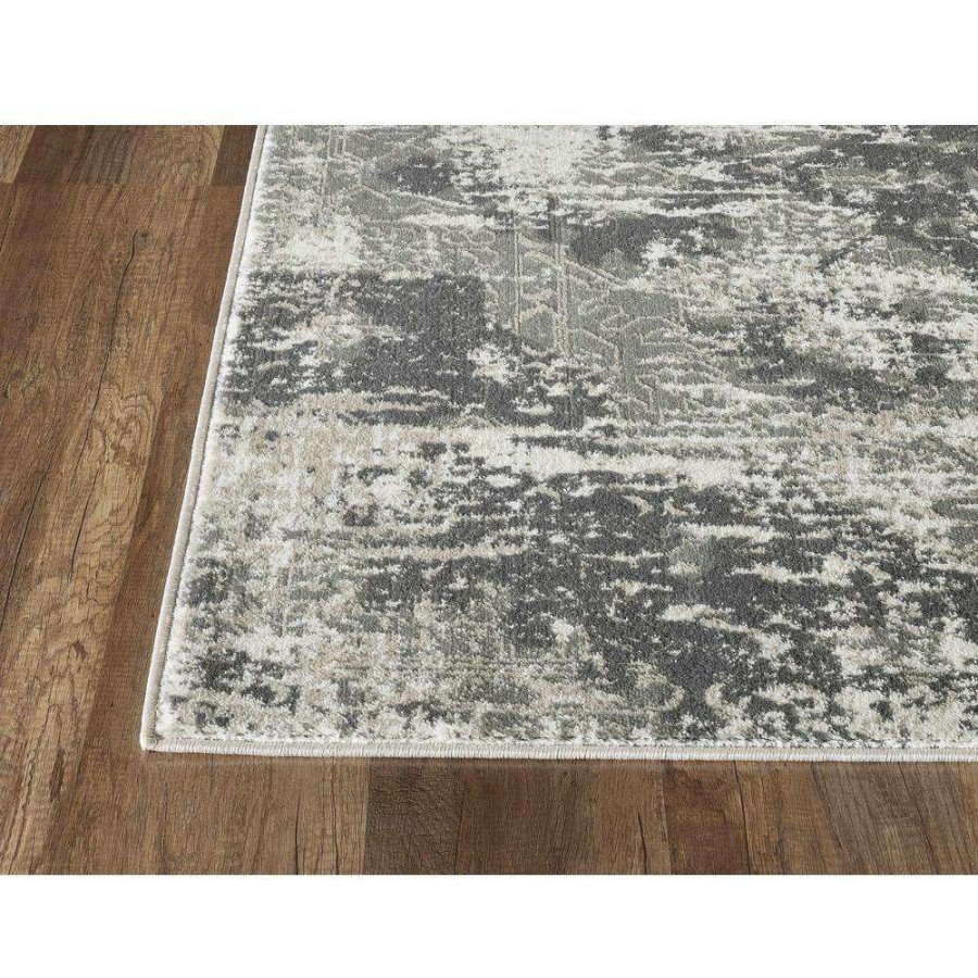 Rugs * | Urbana Grey 3 Ft. X 5 Ft. Distressed Polypropylene Area Rug By Abani