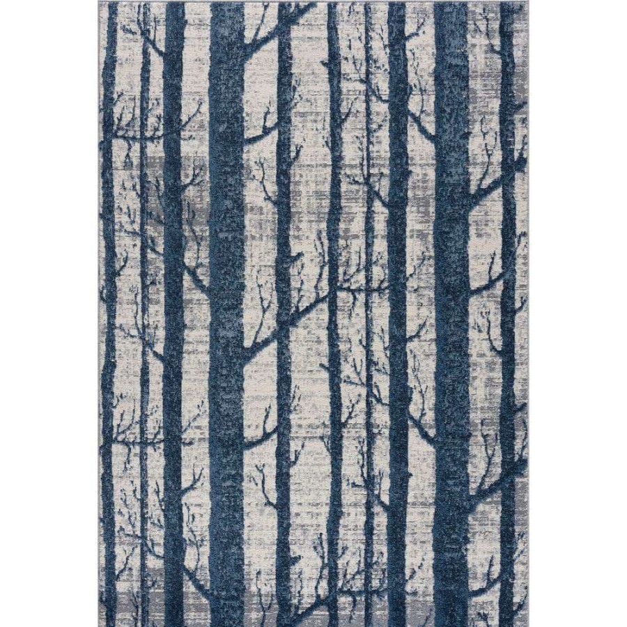 Rugs * | Abani Rugs Mist Mis140A Blue 5 Ft. 3 In. X 7 Ft. 6 In. Trees Area Rug