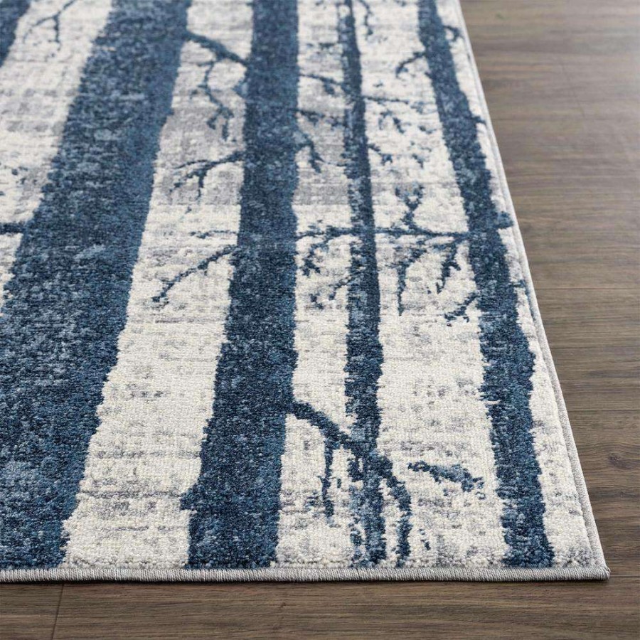 Rugs * | Abani Rugs Mist Mis140A Blue 5 Ft. 3 In. X 7 Ft. 6 In. Trees Area Rug