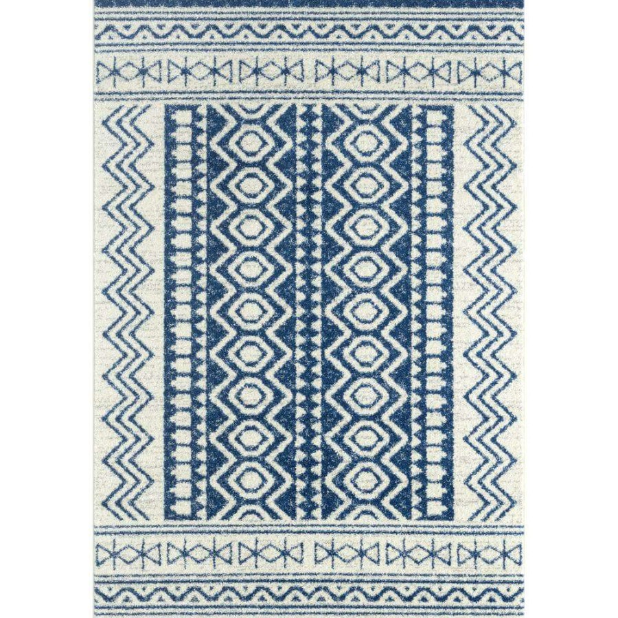 Rugs * | Casa Cream 4 Ft. X 6 Ft. Geometric Polypropylene Area Rug By Abani