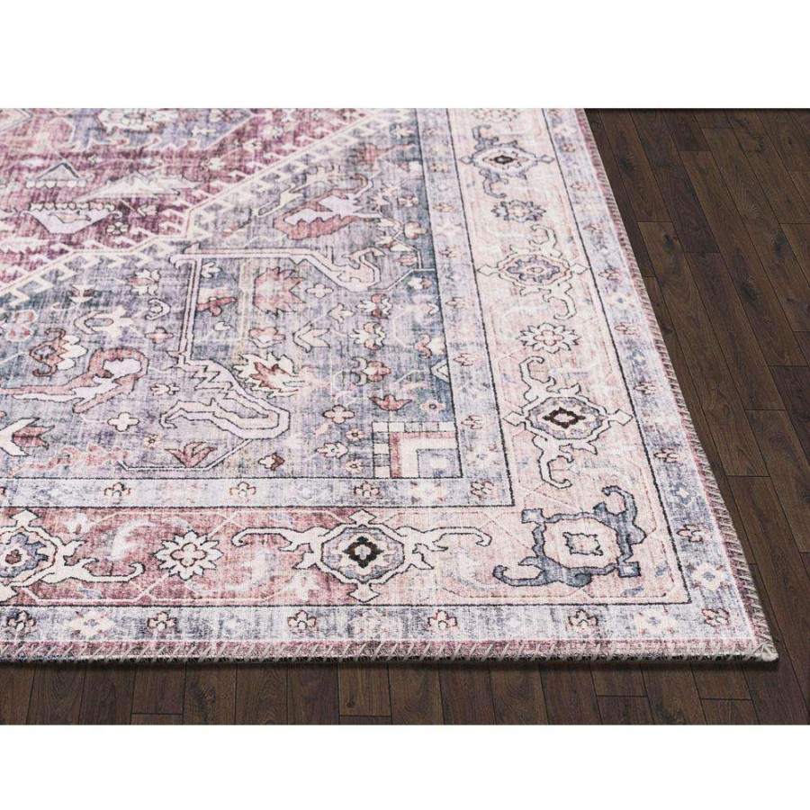 Rugs * | Paloma Red 6 Ft. X 9 Ft. Oriental Polyester Area Rug By Abani