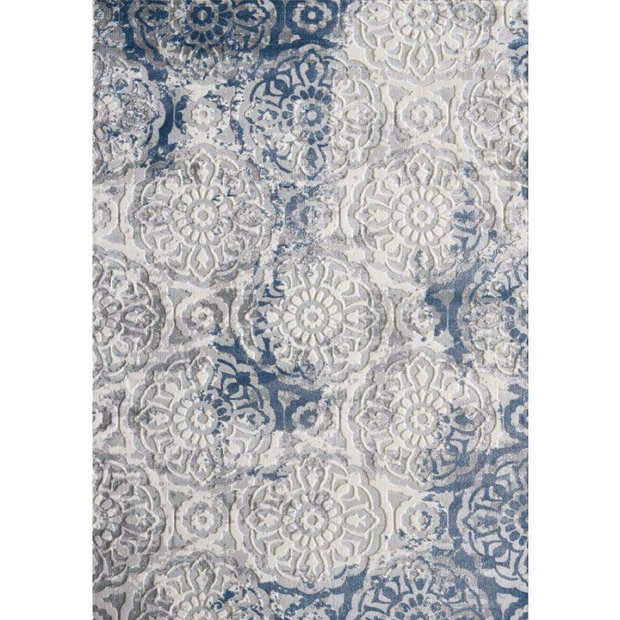 Rugs * | Nova Blue 5.3 Ft. X 7.6 Ft. Abstract Polyester Area Rug By Abani