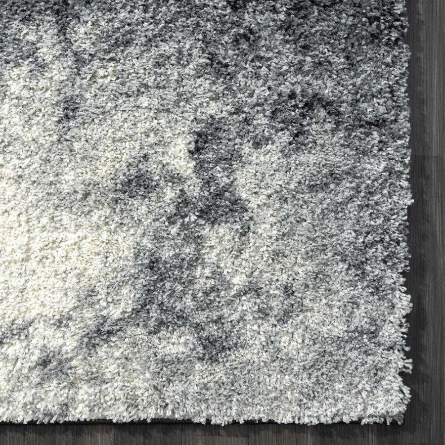 Rugs * | Willow Grey 5 Ft. 3 Ft. X 7 Ft. 6 In. Shag Polypropylene Area Rug By Abani