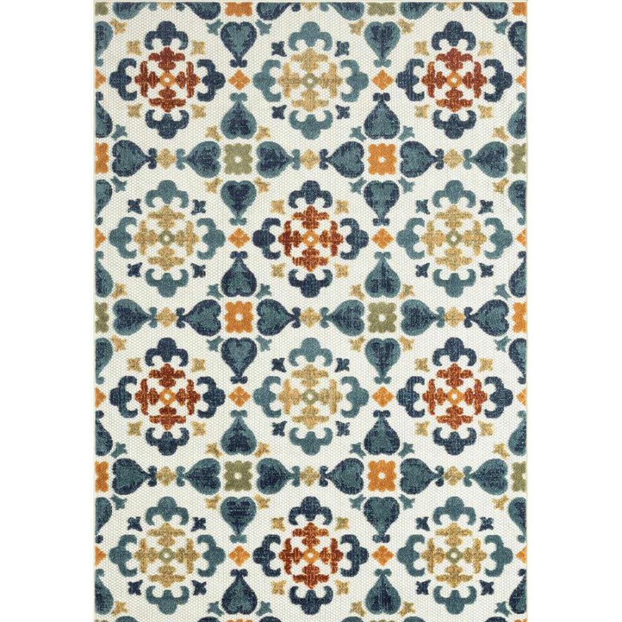 Rugs * | Hampton Beige 5.3 Ft. X 7.6 Ft. Abstract Polypropylene Area Rug By Abani