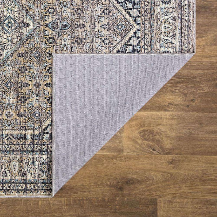 Rugs * | Abani Rugs Lola Lol170A Vintage Contemporary Creamy Gray Blue 4 Ft. X 6 Ft. Area Rug