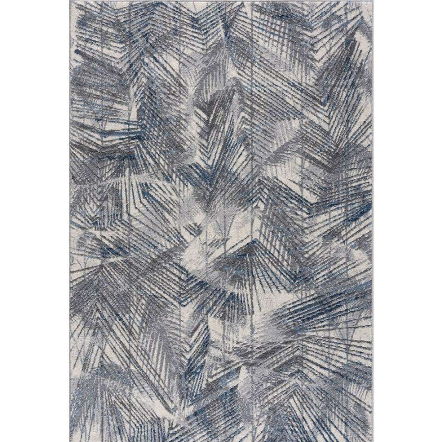 Rugs * | Abani Rugs Mist Mis130A Leaves Blue 5 Ft. 3 In. X 7 Ft. 6 In. Area Rug