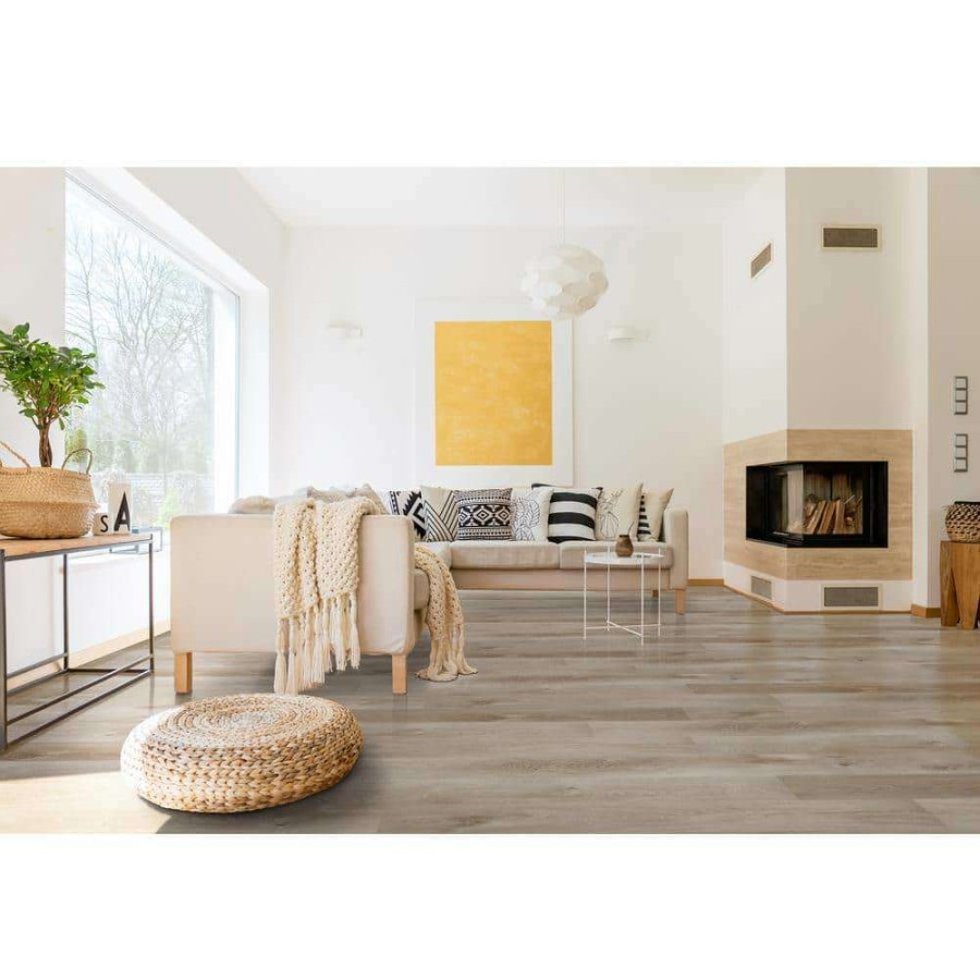 Vinyl Flooring * | Heritage 7.13 In. X 48.03 In. Mystic Gray Click Lock Luxury Vinyl Plank Flooring (950.8 Sq.Ft./Pallet) By A&A Surfaces