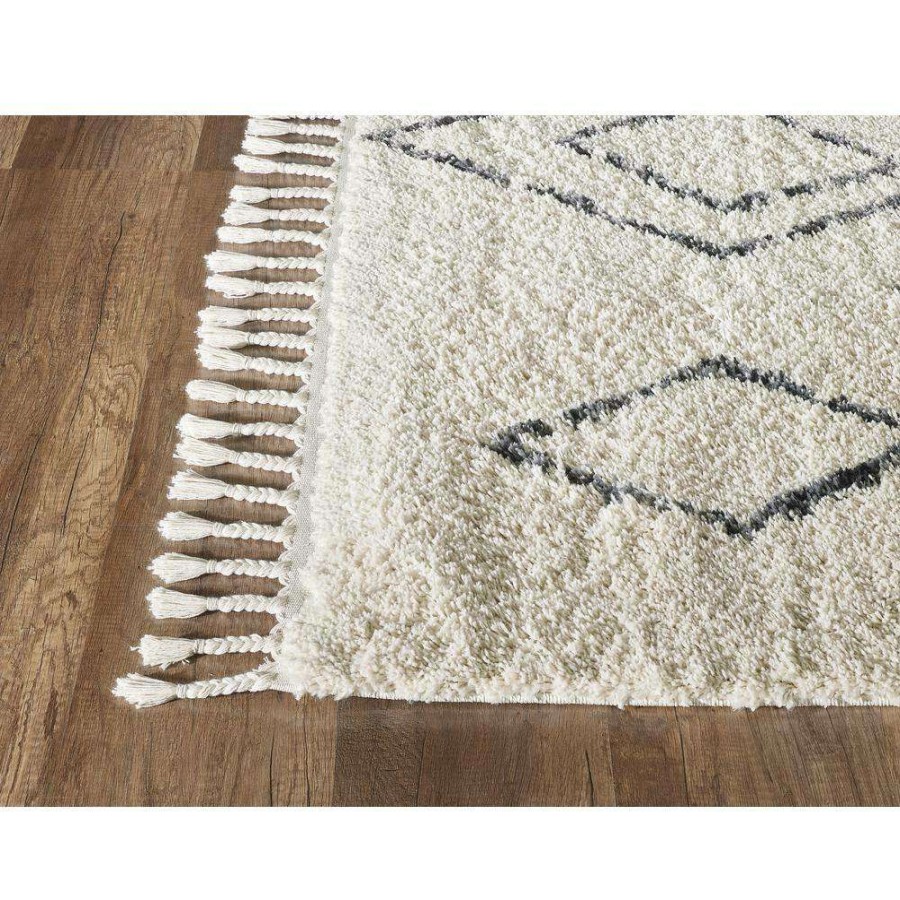 Rugs * | Willow Ivory 5 Ft. 3 Ft. X 7 Ft. 6 In. Moroccan Polypropylene Area Rug By Abani